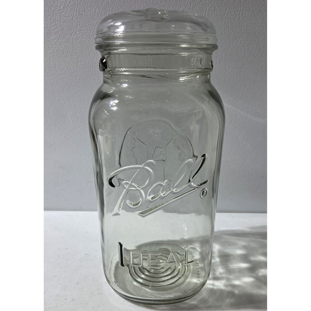 Vintage Ball Ideal Mason Jar With Lid 12" Gal.